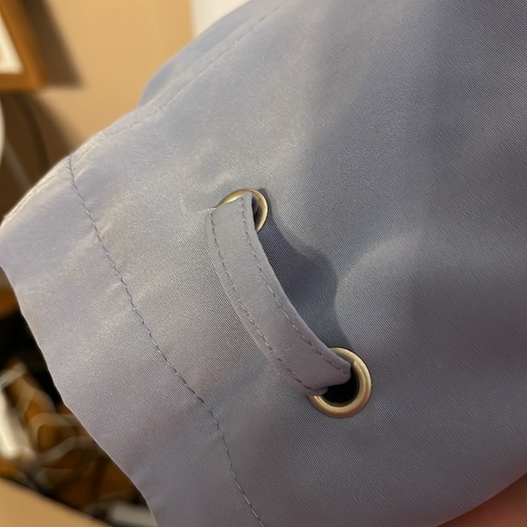 Vintage CS lightweight coat: (L) periwinkle with cream. Grommet and rope trim. - Picture 10 of 11